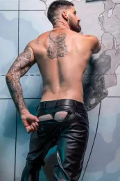 Kinky Backless Pants for Men schwarz