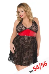 Kleid 1029 schwarz/rot