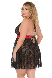 Kleid 1029 schwarz/rot