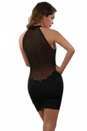 Kleid mit Nieten schwarz