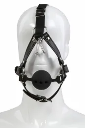 Kopf-Harness mit Knebel schwarz