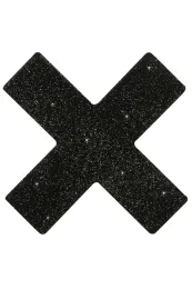 Kreuz Nippelsticker schwarz
