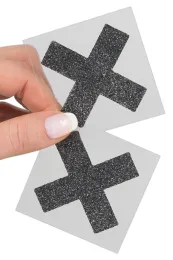 Kreuz Nippelsticker schwarz