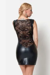 Kunstlederkleid PRUNETTE schwarz