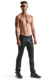 Lange Herren Hose RMVittorio001 von Regnes Fetish Planet schwarz