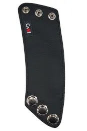 Leder Armband mit Zip 01 schwarz