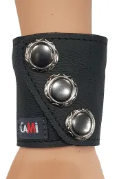 Leder Armband mit Zip 01 schwarz