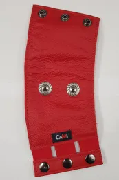 Leder Armband mit Zip 02-2R rot