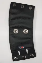 Leder Armband mit Zip 02-2R schwarz