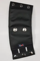 Leder Armband mit Zip 02-3H schwarz