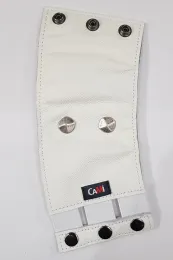 Leder Armband mit Zip 02-3H weiß