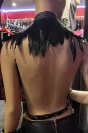 Leder Bustier 07 schwarz