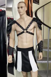 Leder Gladiator Rock 01 schwarz/weiß