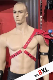 Leder Harness 01-2R rot