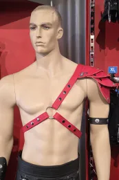Leder Harness 01-2R rot