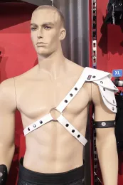 Leder Harness 01-3H weiß