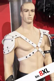 Leder Harness 02-3H weiß