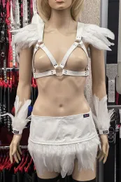 Leder Harness 10 weiß