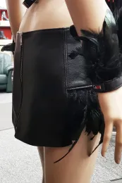 Lederrock 10 schwarz