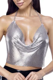 Metall-Top silberfarben