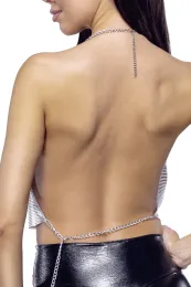 Metall-Top silberfarben