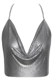 Metall-Top silberfarben