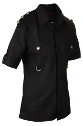 Military Shirt Denim schwarz