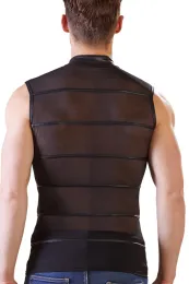 Netz Shirt mit Mattlook-Applikationen schwarz