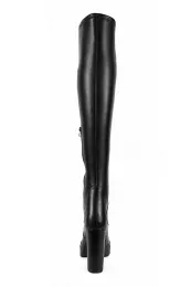 Overknees mit Blockabsatz schwarz