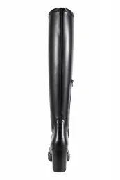 Overknees mit Blockabsatz schwarz