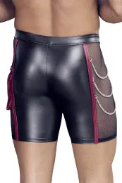 Pants mit Kettchen und Seitentasche schwarz/rot