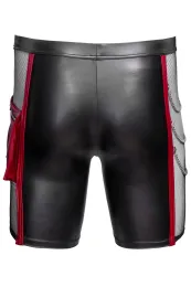 Pants mit Kettchen und Seitentasche schwarz/rot