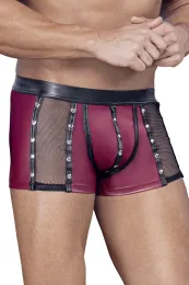 Pants mit Netz und Nieten rot/schwarz