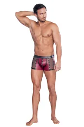 Pants mit Netz und Nieten rot/schwarz