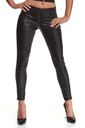 Schwarze Leggings BRConstanza001 von Demoniq Black Rose 2.0 Collection