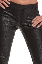 Schwarze Leggings BRConstanza001 von Demoniq Black Rose 2.0 Collection