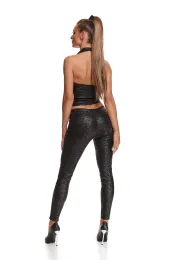 Schwarze Leggings BRConstanza001 von Demoniq Black Rose 2.0 Collection