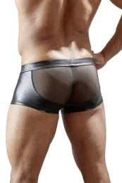 Schwarze Pants im Wetlook-Powernet-Mix