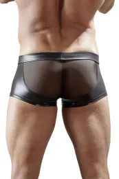 Schwarze Pants im Wetlook-Powernet-Mix