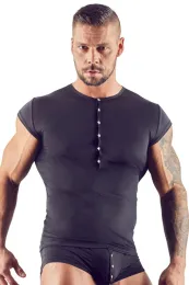 Shirt mit Nieten schwarz