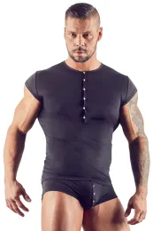 Shirt mit Nieten schwarz