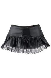 Short Mini Wetlook schwarz