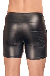 Shorts mit Schnallenriemen schwarz