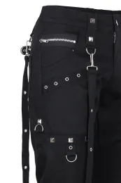 Strap Pants Denim schwarz