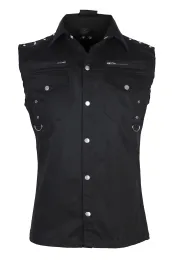 Strap Vest Denim schwarz