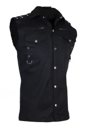 Strap Vest Denim schwarz