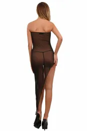 Tüllkleid besetzt mit Pailletten schwarz