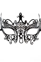 Venezianische Maske schwarz mit Strass