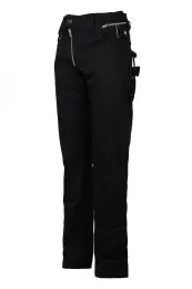 Waist Zipper Pants Denim schwarz
