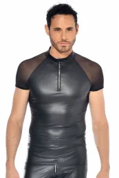 Wetlook Shirt KHAL schwarz